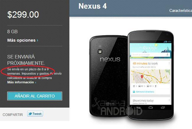 Lanzamiento Nexus 4