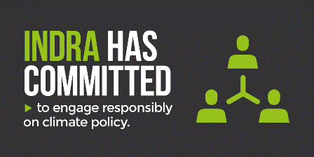 Indra has committed to engage responsibly on climate policy