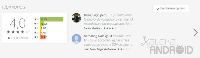 Google Play Store Web Comentarios