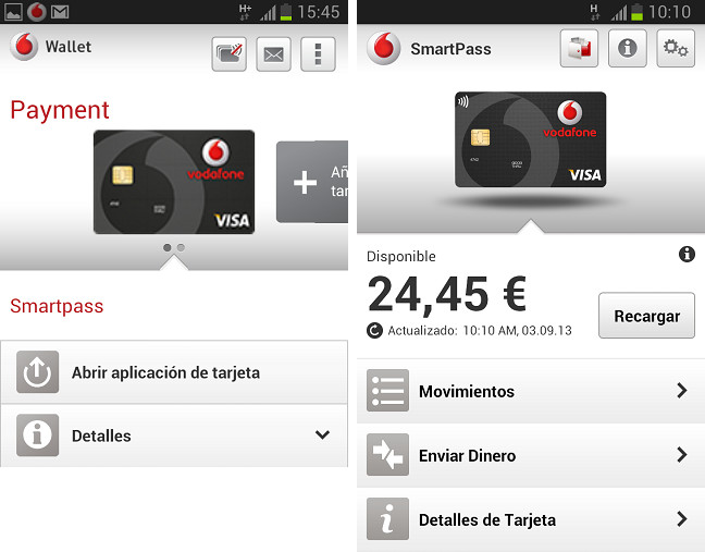 Vodafone wallet