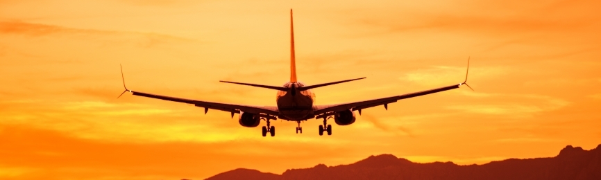 Avión aterrizando