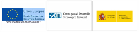 Logos CDTI, UE y Ministerio de economía