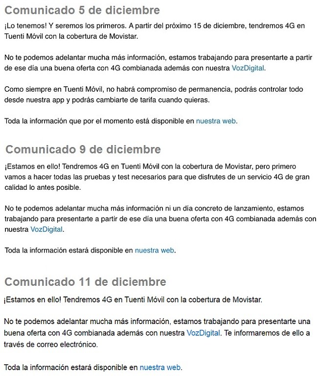 Comunicado tuenti