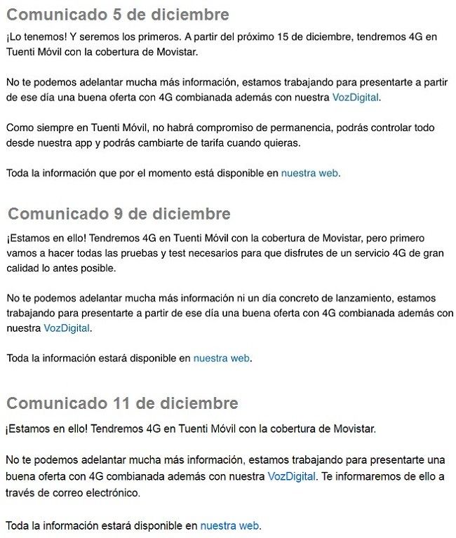 Comunicado tuenti