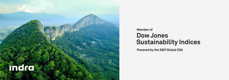 Indra, the world’s most sustainable company in the technology sector, according to the Dow Jones Sustainability Index