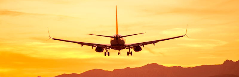 Avión aterrizando