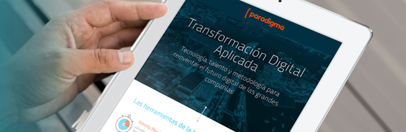 Web de Paradigma Digital en un iPad