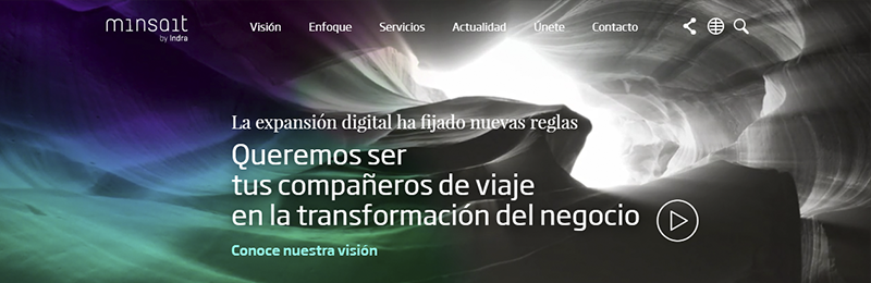 Home de la nueva web de Minsait